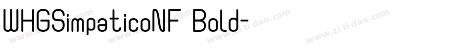 WHGSimpaticoNF Bold字体转换